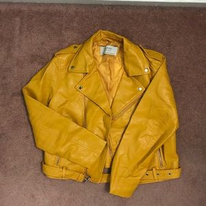 Zara basic leather jacket